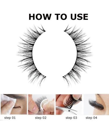 Reusable Self Adhesive False Eyelashes - Natural, Glue-free, Reversible Pairs (L01) - Buy Online on GoSupps.com
