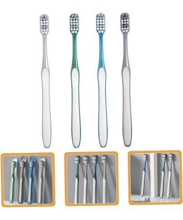Eco-Friendly Kombiiuda Manual Toothbrush Set - 4 Reusable Men's Travel Brushes for Camping & Home - Buy Online on GoSupps.com