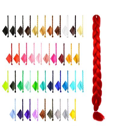 Mybraids 1-colored premium braid hair 2m long for rasta braids dreads crochet twist box braids cornrows artificial hair extensions braiding hairstyles (12-on ruby red)