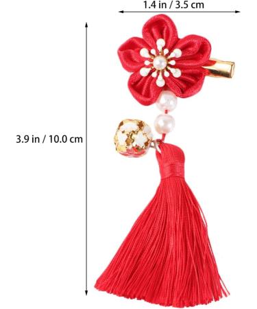 ABOOFAN 3 Pairs Bows Hair Clips Hair Clips for Bows Kids Barrettes for Hair Chinese New Year Hair Clips New Year Bobby Pin Girl Barrettes Clip Chinese Style Hairpin Candy Bag Child Tassel - Buy Online on GoSupps.com