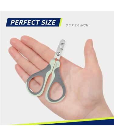 Wepet Claw Scissors for Pets - Professional Nail Clippers for Cats Dogs Kittens & Small Animals - Safe & Spicy Design #05 Gray/Tea Green - Buy Online on GoSupps.com