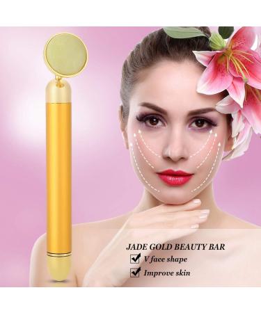 NATUDECO Electrical Facial Massage Device | Adjustable Jade Massager for Eye Fatigue & Dark Circles Relief - Buy Online on GoSupps.com