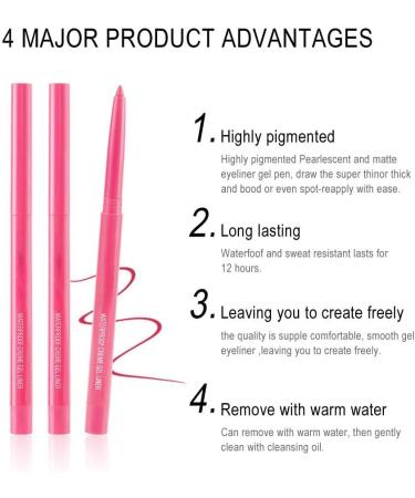  GL-Turelifes GL-Turelifes 6 Colors Matte Liquid Eyeliner Set Colorful Waterproof Eyeliner Pen Matte Pencil (B) - Buy Online on GoSupps.com