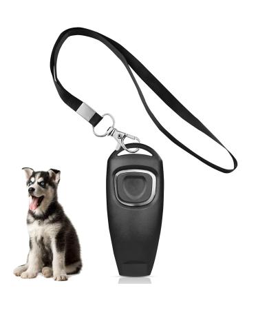 Dog Whistle Dog Clicker Dog Clickers For Training Combined Clicker and Whistle Clickers For Dog Training with Wrist Strap for Dog Training(Black) - Buy Online on GoSupps.com