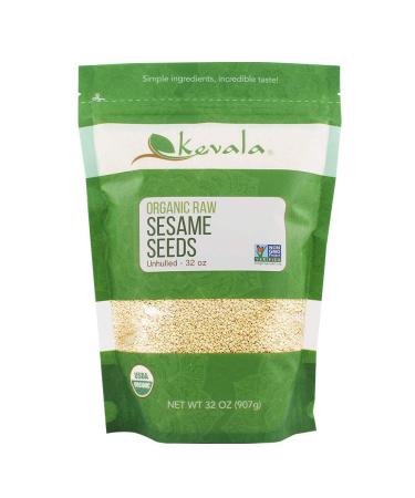 Kevala Organic Raw Sesame Seeds Unhulled, 2 Pound