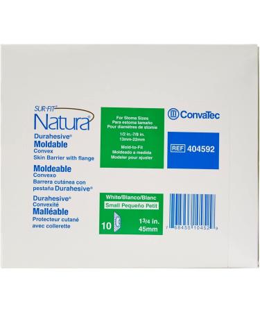 SUR-FIT Natura Durahesive Moldable Convex Skin Barrier with Flange - 1 3/4" Flange Size Fits 1/2" to 7/8" - Box of 10 International Shipping Available - Buy Online on GoSupps.com