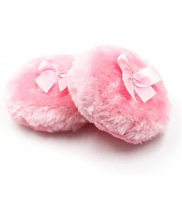 3 PCS Large Powder Puff 4 Inch Velour Body Powder Puff Round Fluffy Powder Puffs Ultra Soft Body Puff Washable for Loose Body Powder Face Powder Baby Powder Makeup Cosmetic with Ribbon Bow - Buy Online on GoSupps.com