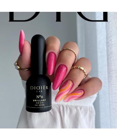 Didier Lab - Premium UV Gel Nail Polish - Brillant Neon No6- Gel Nail Varnish - Nail Art - Long-Lasting High Gloss Wear - Gel Nail Polish - Gel Nails - Glitter Gel Nail Polish - Rich Pigment - 8ml - Buy Online on GoSupps.com