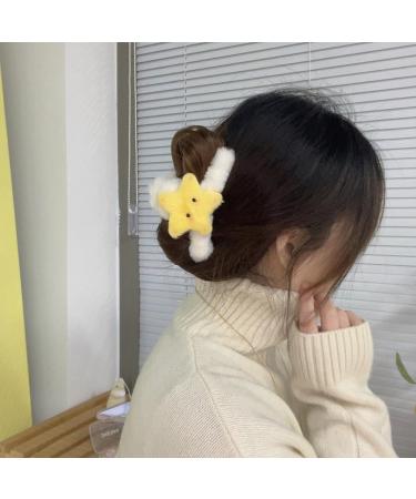 Limtula Girls Hair Clip Lovely Hair Rope Plush Star Shape Stereo Hairpin Elastic Hair Rope for Toddler Hair Styling Supplies - Buy Online on GoSupps.com