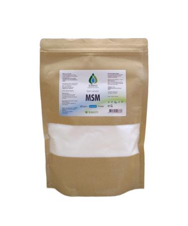Magnesium Minerals MSM Powder 500 g bag Methylsulfonylmethane Pure and Pure Organic Sulfur Vegan & without additives