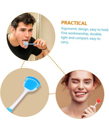 PopetPop 2-in-1 Tongue Cleaning Brush - Adult Tongue Scratcher & Cleaner Tool for Home Use - Buy Online on GoSupps.com