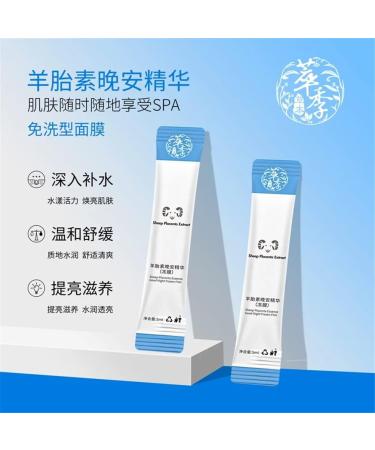 PRDECE Sheep Placenta Sleeping Mask AntiAging Moisturizing Depth Replenishment Korean Care Beauty Facial Mask Female 20 Pieces - Buy Online on GoSupps.com