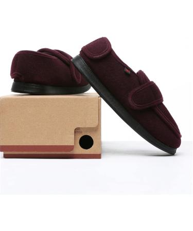 ZHENSI Women's Adjustable Slippers | Wide Memory Foam Non-Slip Shoes | Red B - Buy Online on GoSupps.com