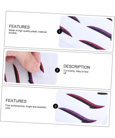Didiseaon 24 Pairs Glitter Eyeliner Double Sided Eyelid Tape Natural Invisible Hair Accessories Sticker Woman - Buy Online on GoSupps.com