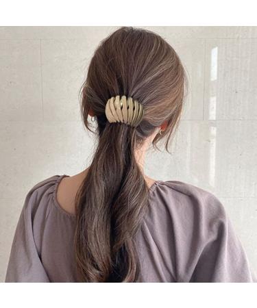 Buy Sioppkik Vintage Bird Nest Hair Clips for Women - 3-Piece Big Hair Accessories in Pink Green & Khaki | Stylish Hair Grippers for Girls - Buy Online on GoSupps.com