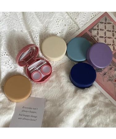 Portable Kchycv Round Contact Lens Container for Women - Travel Set in Coffee Color | Easy & Convenient Lens Storage - Buy Online on GoSupps.com
