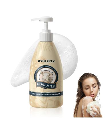 Goat Milk Body Wash for Women & Men Foaming Mostiurizing Shower Gel for All Skin Types Silky Long Lasting Hydrating Non-greasy Body Wash Cleanser