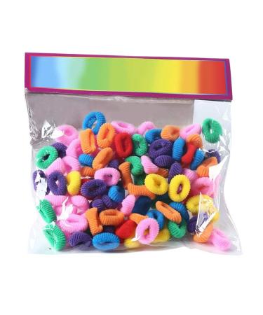 Girls Elastic Hair Ties - 100 Mixed Color Ponytail Holders | Durable & Reliable Baby & Children Hair Bands - Buy Online on GoSupps.com