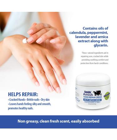 Smith Amish Hand Repair Cream 4.5 oz Jar + Organic Peppermint Lip Balm - Buy Online on GoSupps.com
