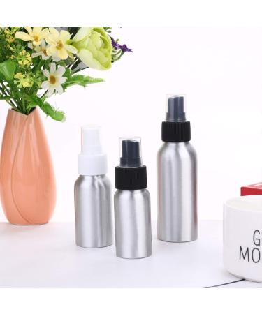 Milist Refillable Aluminum Spray Bottles - Set of 3 (30ml 50ml 100ml) - Travel-Friendly All-Purpose Cosmetic and Cleaning Containers - Black & White Options - Buy Online on GoSupps.com