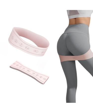 Yoga elastic bands Fitness men's and women's resistance bands elastic bands Hip strength training Stretch tension bands Hip curling exercises(pink)