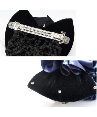 FSSTUD 3-Piece Bow Hair Net & Bun Cover - Rhinestone Hair Clips for Women & Girls | Stylish Hair Accessories - Buy Online on GoSupps.com