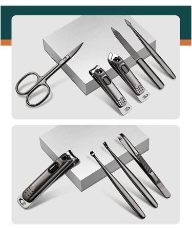 Manicure Set Stainless Steel Nail Clippers Set Personal Care Tools Exfoliating 9-Piece Orange Man and Woman Manicure Nail Clippers Kit - Buy Online on GoSupps.com
