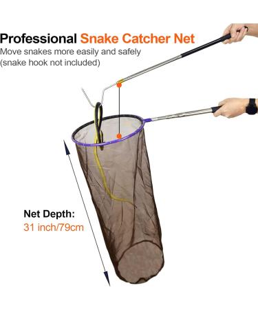 Snake Catcher Net Telescopic Pole for Reptile Grabber Rattle Snake Moving and Catching - Buy Online on GoSupps.com