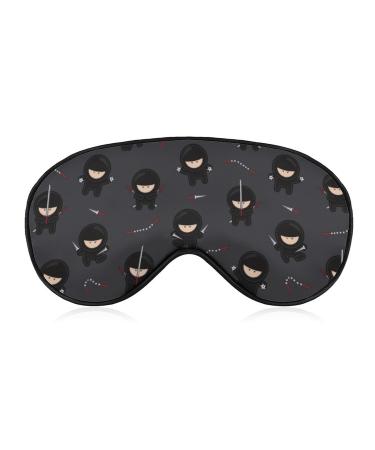 Ninja Sleep Mask Eye Cover for Sleeping Blindfold with Adjustable Strap Blocks Light Night Travel Nap for Men Women