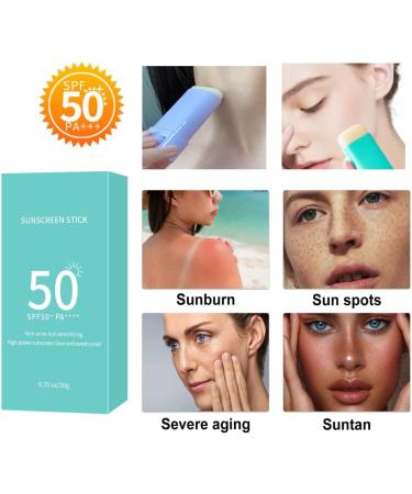 KARLOR Sunscreen Stick SPF50+ Face Sunscreen Stick Body Sunscreen Stick UVA/UVB Radiation Face Sunscreen cream stick UV Protection Sun Protection Refreshing Waterproof (Blue) - Buy Online on GoSupps.com