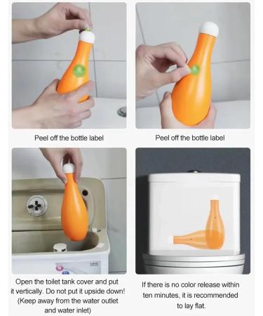 Bowling Blue Bubble Toilet Bowl Cleaner Gel Long-Lasting & Recyclable Toilet Cleaner Gel in Bottle Sustained-Release Automatic Toilet Bowl bathroom Cleaners Bottle 11.3oz/320g (1pc) - Buy Online on GoSupps.com