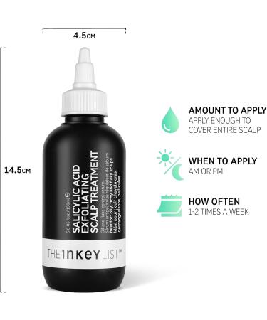 The INKEY List 2% Salicylic Acid Scalp Treatment - 150ml - Controls Oiliness, Reduces Flakes & Itchiness - Buy Online on GoSupps.com