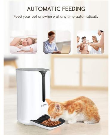 Automatic Cat Feeder  Faroro Dog Food Dispenser for Small Pets with Distribution Alarms  Portion Control  Voice Recorder and Programmable Timer for up to 4 Meals per Day - Buy Online on GoSupps.com
