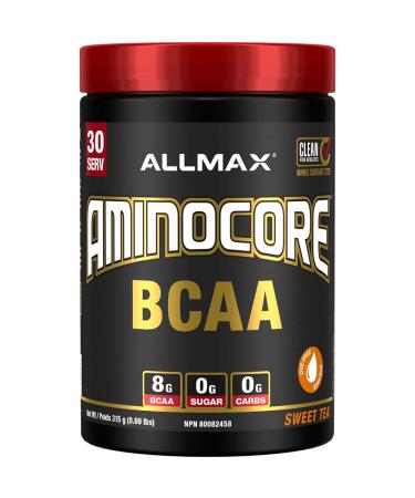 ALLMAX Nutrition Aminocore Bcaa - 8g Bcaas - 100% Pure Branch Chained Amino Acids - Gluten Free 315 gram Sweet Tea Sweet Tea 315.0 g (Pack of 1) 8g Bcaas