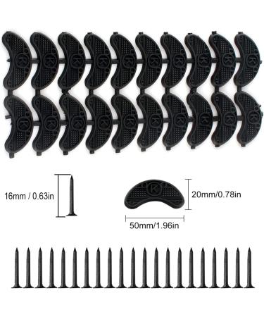 Shoe Heel Plates 10 Pairs Black - Replacement Heel Taps Repair Pad with Nails - Buy Online on GoSupps.com