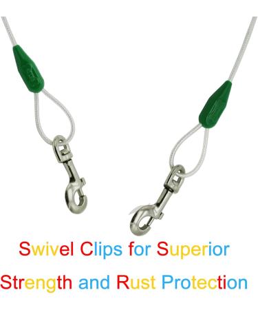 Petest Reflecting Integration for Dogs (Up to 250 lbs) - Durable Leashes in 10ft 15ft 25ft 30ft 40ft | Dark Green & Silver - Buy Online on GoSupps.com