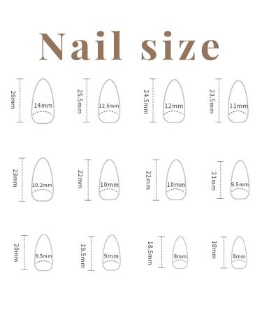 Dark Green Almond Press on Nails with Gold Line & Leaf Design | 24Pcs Matte & Glossy Acrylic Fake Nails for Women & Girls - Buy Online on GoSupps.com