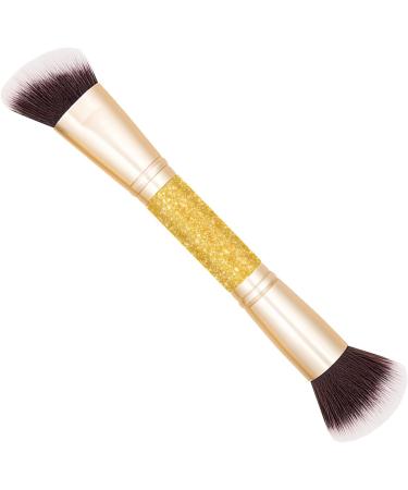 Foundation Makeup Brush Double Ended Makeup Contour Brushes for Blending Liquid Powder Concealer Primer Bronzer Cream Cosmetics Blush Buffering Blending Highlight Contouring - Buy Online on GoSupps.com