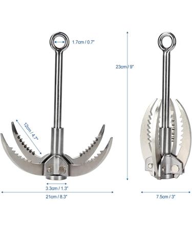 Latinaric Stainless Steel Grappling Hook - 4 Claws for Mountaineering Hiking & Survival | Durable & Reliable International Shipping - Buy Online on GoSupps.com