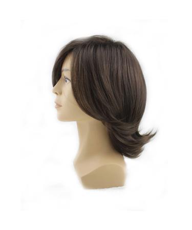 Clocolor Men's Short Curly Wavy Wig - Natural Synthetic Heat-Resistant Dark Brown Cosplay & Everyday Use - Buy Online on GoSupps.com