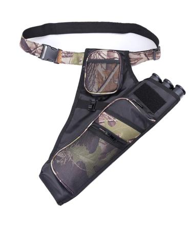 XTACER 3 Tube Hip Quiver Hunting Training Camo Archery Arrow Quiver Holder Bow Belt Waist Hanged Target Quiver Camouflage - 3 Tube