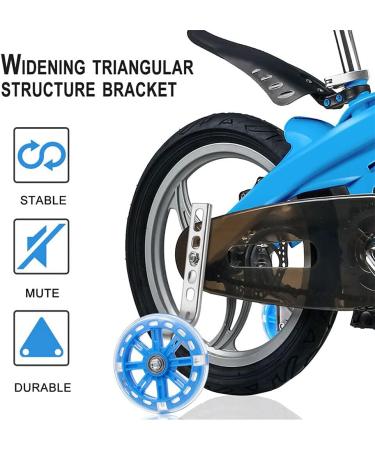 Houseen Kids Bike Training Wheels with LED Flash - 1 Pair | Adjustable Stabilizer Support for 12-20 Inch Children's Bicycles - Buy Online on GoSupps.com