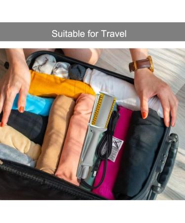 Fast Heat Styling Tool: Multi-Functional Dual Voltage Iron for Straight/Curly Hair - Travel Curling Iron (Yellow) - Buy Online on GoSupps.com