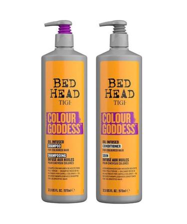 Bed Head Colour Goddess Oil Infused Conditioner by TIGI for Unisex - 970ml Conditioner and Shampoo DUO