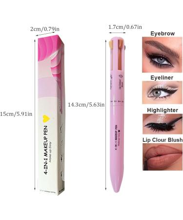 4 In 1 Makeup Pen Multifunctional Makeup Pencil Consisting Of Eyeliner Lip Liner Eyebrow Pencil And Highlighter Easy To Apply And Compact Makeup Type 2 - Buy Online on GoSupps.com