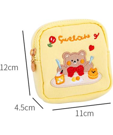 Large Capacity Storage Bag for Sanitary Napkins & Tampons - Zipper Organizer Purse Holder - Ideal for Towel & Cosmetic Storage - Yellow - Buy Online on GoSupps.com