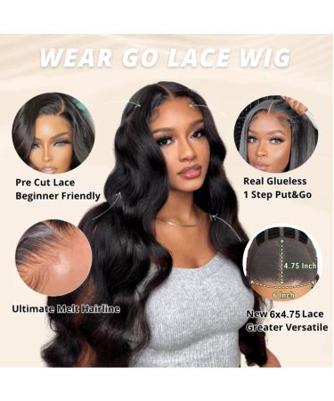 UNICE Body Wave Pre Cut Glueless Lace Front Wig 16 HD Human Hair 150% Density - Breathable Cap Beginner Friendly - Buy Online on GoSupps.com