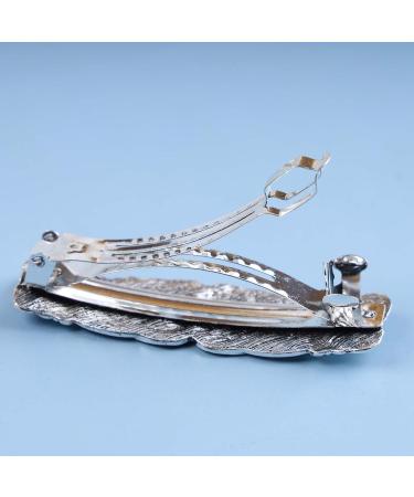 Yheakne Vintage Geometric Hair Clip Silver Hammered Bar Hair Clip Barrette Metal Rectangle Bar Headclip Textured Bar Hair Barrette Clip Decorative Headwear Hair Accessories for Women and Girls(Silver) - Buy Online on GoSupps.com
