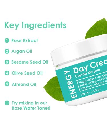 Hydrating Day Cream Moisturizer for Hands with Black Seed Oil & Rose Extract - 100 ml | For Dry & Sensitive Skin | Daily Skin Care for Women & Men - Buy Online on GoSupps.com