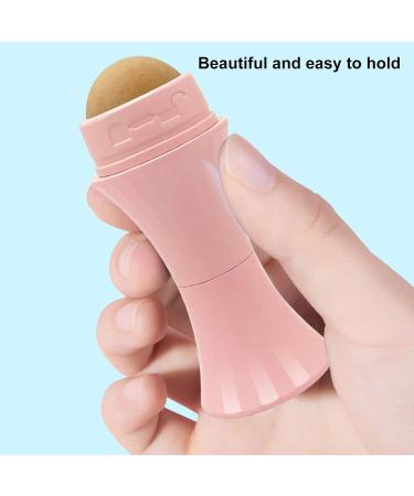 Zetiling Pink Oil Absorbing Face Roller - Volcanic Stone Double Headed Design for All Skin Types Portable Daily Use Perfect Gift - Buy Online on GoSupps.com